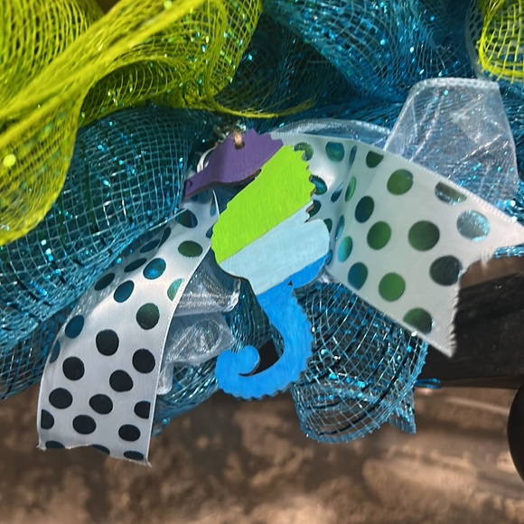 Vibrant Seahorse Wreath - Picture 2 of 2